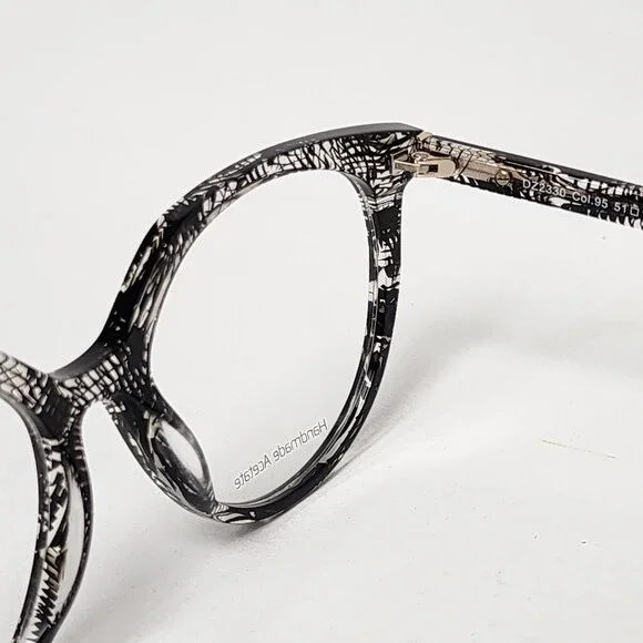 DUTZ DZ2330 Women's Square Glasses in Clear / Black Scribble | 51mm - Picture 10 of 11